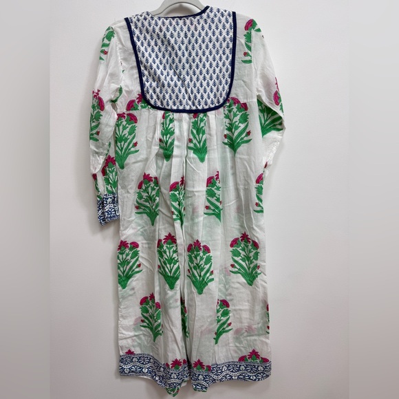 SZ Blockprints White Floral Maxi Dress, size small - Picture 3 of 4